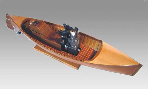 wooden stirling engine boat