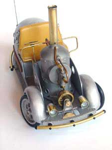 front view of steam engine car